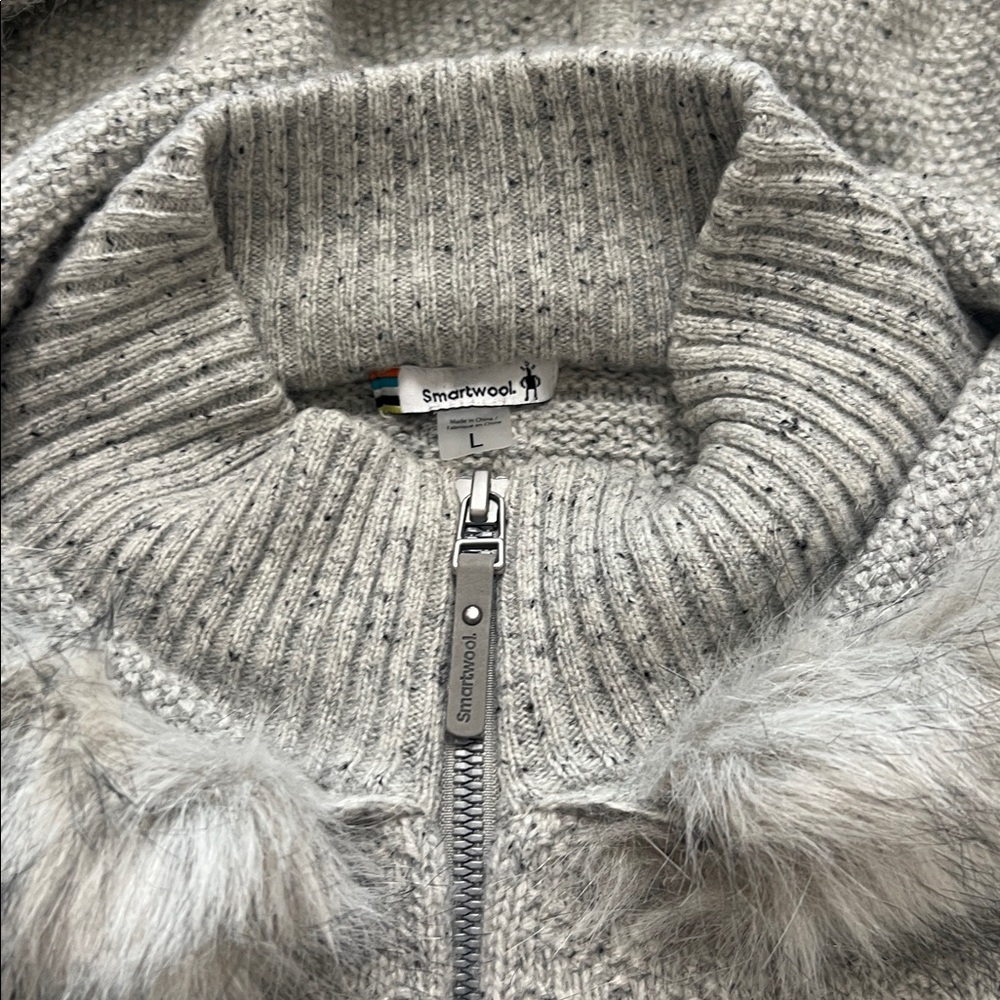 Smartwool Light Gray Knit Sweater jacket - Picture 4 of 7